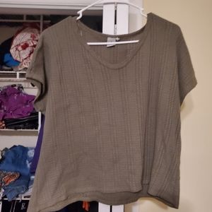 Paper Crane olive color crop top size medium